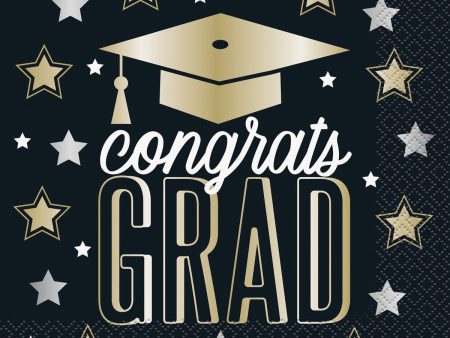 Dazzling Graduation Napkins - Lunch 16 Pkt For Sale