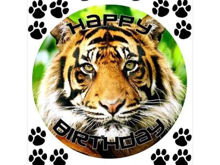 Tiger Edible Cake Image with FREE Edible Icons Online