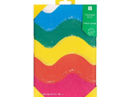 Rainbow Retro Paper Table Cover Online