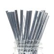 Metallic Silver Straws - 20 Pkt For Discount