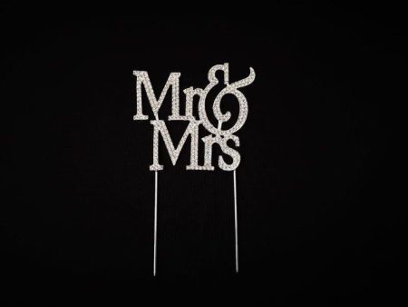 Mr & Mrs Diamante Cake Topper Supply