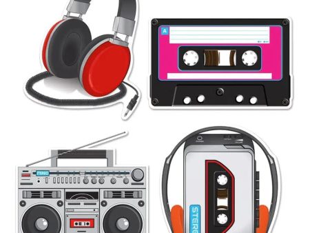 80s Cassette Player & Headphones Cutout Decorations Online Hot Sale