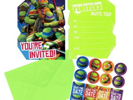 Teenage Mutant Ninja Turtles Postcard Invitations - 8 Pkt Cheap