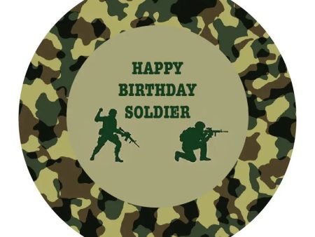 Army Edible Cake Image Hot on Sale