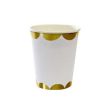 Meri Meri Gold Scalloped Cups - 8 Pkt Cheap