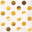 Gold Dots Napkins - Beverage 16 Pkt For Cheap