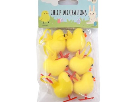 Easter Chick Decorations - 6 Pkt Fashion