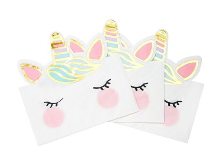 We Heart Unicorns Unicorn Face Napkins - Lunch 20 Pkt Cheap