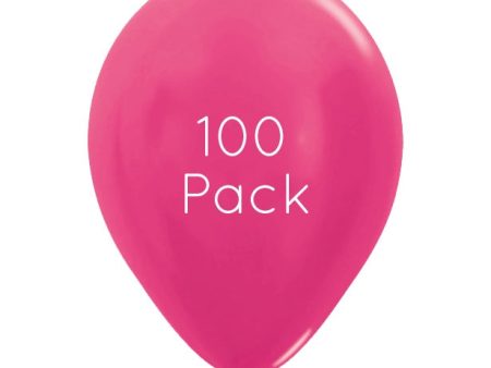 Metallic Fuchsia Balloons - 100 Pkt Online Hot Sale