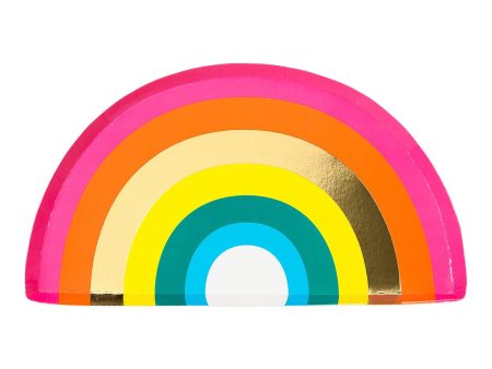 Birthday Brights Rainbow Shaped Plates - 12 Pkt Discount