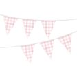 Pastel Pink Gingham Bunting Discount