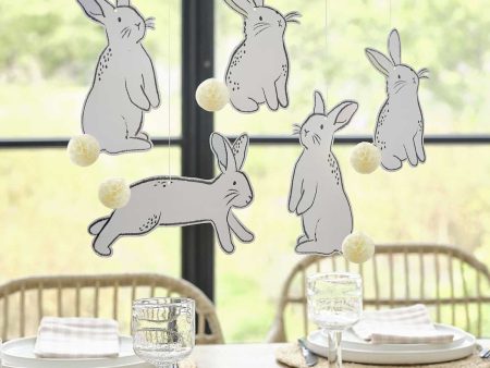 Ginger Ray Hanging Easter Bunny Decorations with Honeycomb Tails Cheap