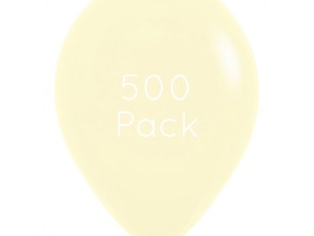 Pastel Matte Yellow Balloons - 500 Pkt on Sale