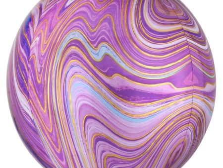 Purple Marblez Orbz Foil Balloon For Discount