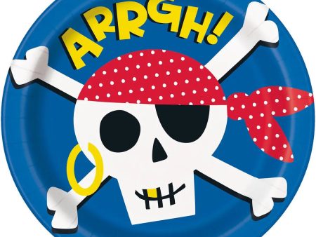 Ahoy Pirate Plates - Dinner 8 Pkt Online