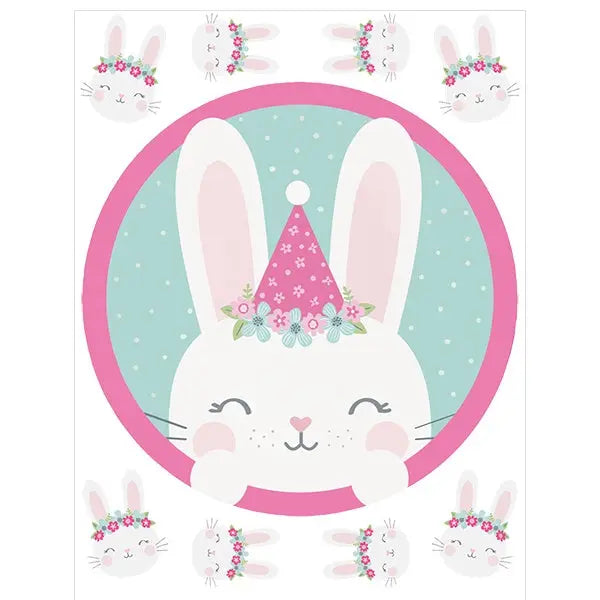 Baby Bunny Edible Cake Image with FREE Edible Icons Online now