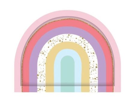 Pastel Rainbow Plates - 8 Pkt Supply