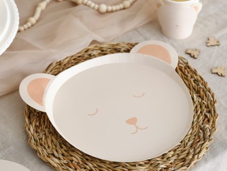 Ginger Ray Teddy Bear Plates - 8 Pkt Fashion