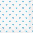 Blue Heart Napkins - Beverage 16 Pkt Online