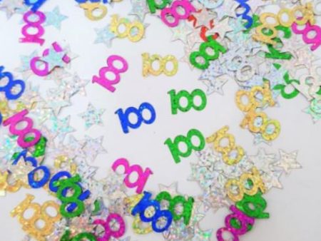 100th Confetti Multi Coloured Supply