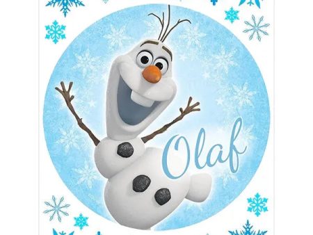 Frozen Olaf Edible Cake Image with FREE Edible Icons Fashion