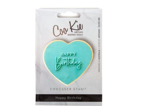 Coo Kie Happy Birthday Embosser Stamp Hot on Sale