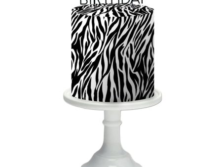 Zebra Print Edible Cake Wrap Fashion