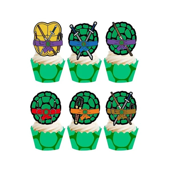 Teenage Mutant Ninja Turtles Cupcake Toppers - 24 Pcs Cheap