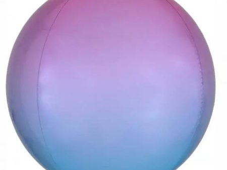 Ombre Pastel Pink Blue Orbz Foil Balloon on Sale