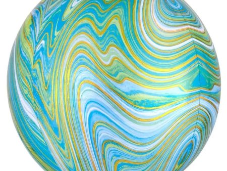 Blue & Green Marblez Orbz Foil Balloon Sale