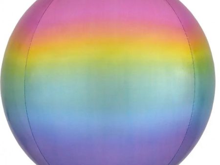 Ombre Pastel Rainbow Orbz Foil Balloon Online now