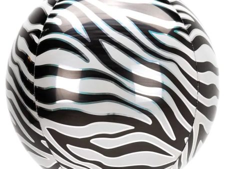 Zebra Print Orbz Foil Balloon For Discount