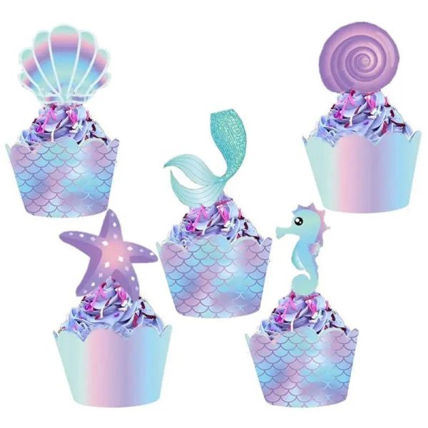 Mermaid Cupcake Decorating Kit - 40 Pc on Sale