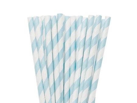 Paper Eskimo Paper Straws - Powder Blue 24 Pack For Cheap