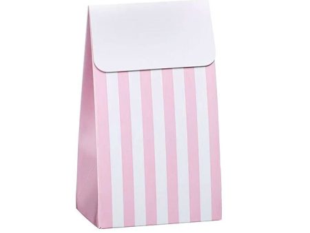 Sambellina Pastel Pink Candy Stripe Treat Bag For Discount