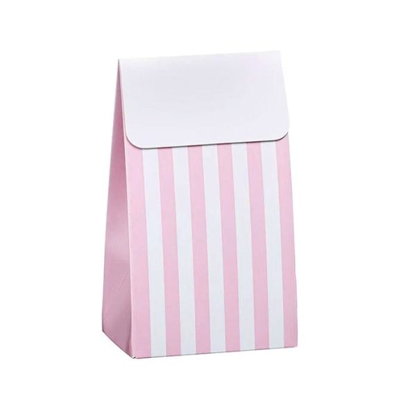 Sambellina Pastel Pink Candy Stripe Treat Bag For Discount