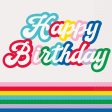 Rainbow Birthday Pop Shop Napkins - Lunch 16 Pkt Hot on Sale