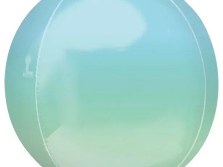 Ombre Blue Green Orbz Foil Balloon Online Sale