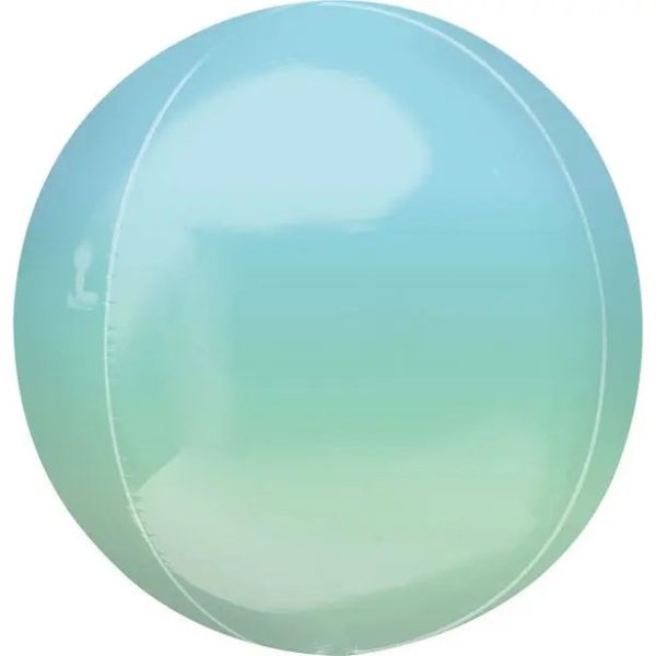 Ombre Blue Green Orbz Foil Balloon Online Sale