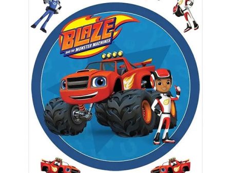 Blaze and the Monster Machines Edible Cake Image with FREE Edible Icons Supply