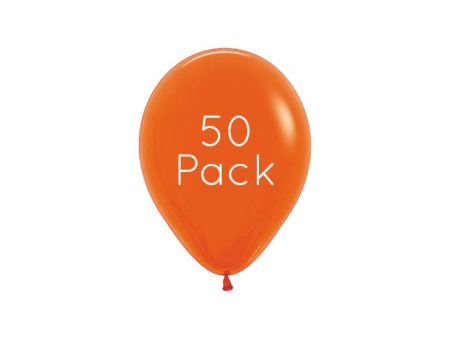 Orange Mini Balloons - 50 Pkt For Sale