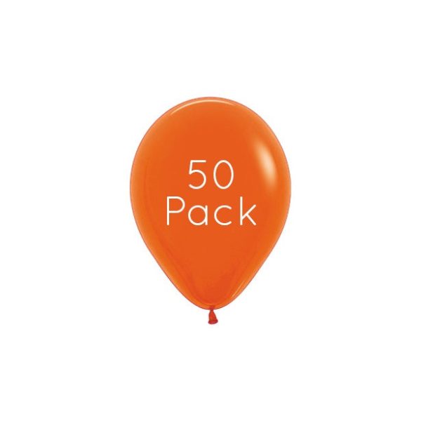 Orange Mini Balloons - 50 Pkt For Sale