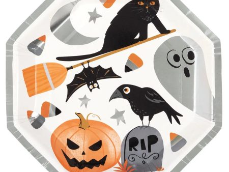 Bats & Boos Halloween Plates - Dinner 8 Pkt Online Sale