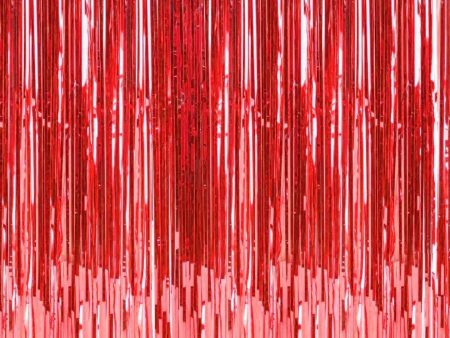 Red Foil Backdrop Curtain 1m x 3m Online Hot Sale