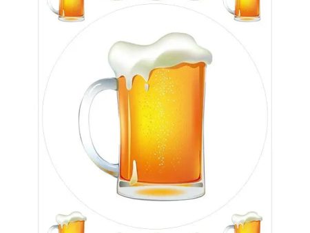 Beer Mug Edible Cake Image with FREE Edible Icons Online