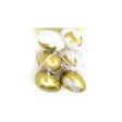 White & Gold Bunny Egg Decorations - 6 Pkt Sale