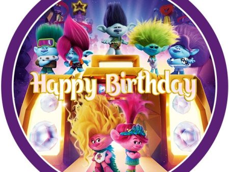 Trolls 3 Band Together Edible Cake Image Fashion