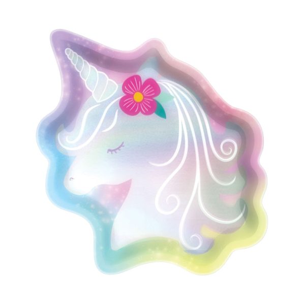 Enchanted Unicorn Shaped Plates - 8 Pkt Online Hot Sale